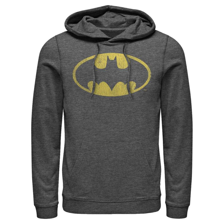 Batman Men’s Logo Retro Caped Crusader  Lightweight Hoodie