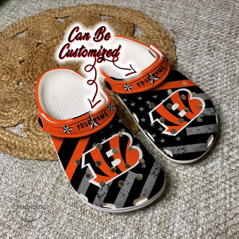 Football Personalized CBengals American Flag Clog Shoes