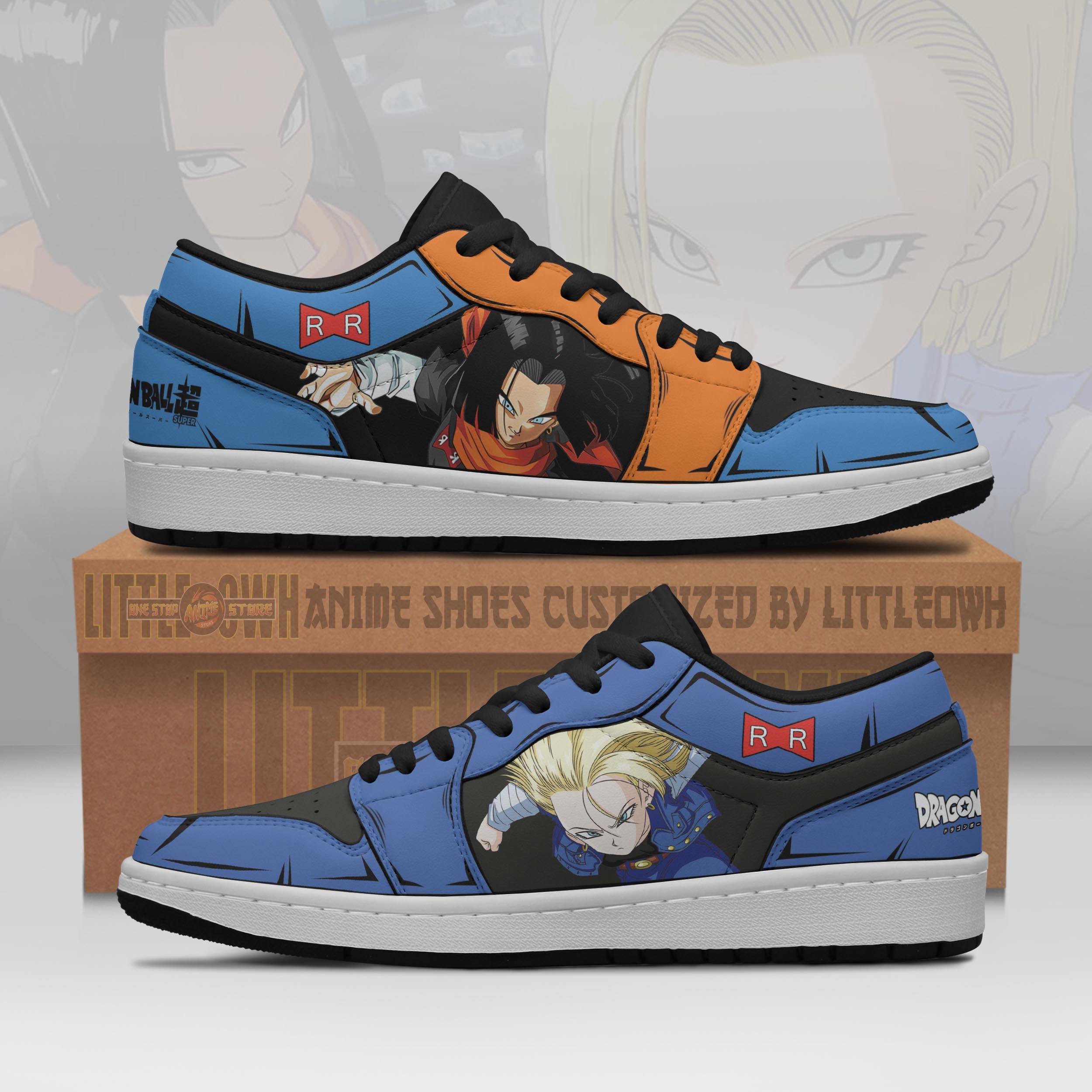 Android 17 X Android 18 Shoes Dragon Ball Z Anime Jd Low Top Sneakers