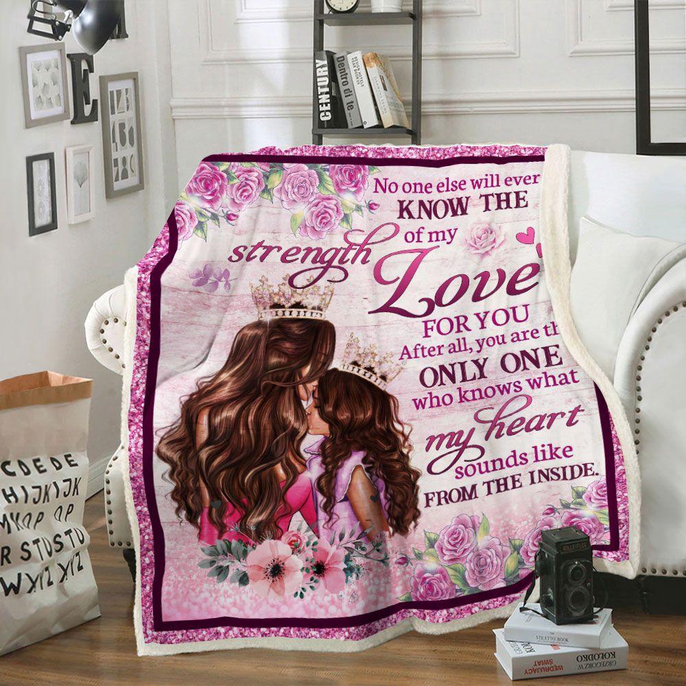 To My Daughter Fleece Blanket, No One Else Will Ever Know The, Gift For Daughter From Mom Birthday Gift Home Decor Bedding Couch Sofa Soft