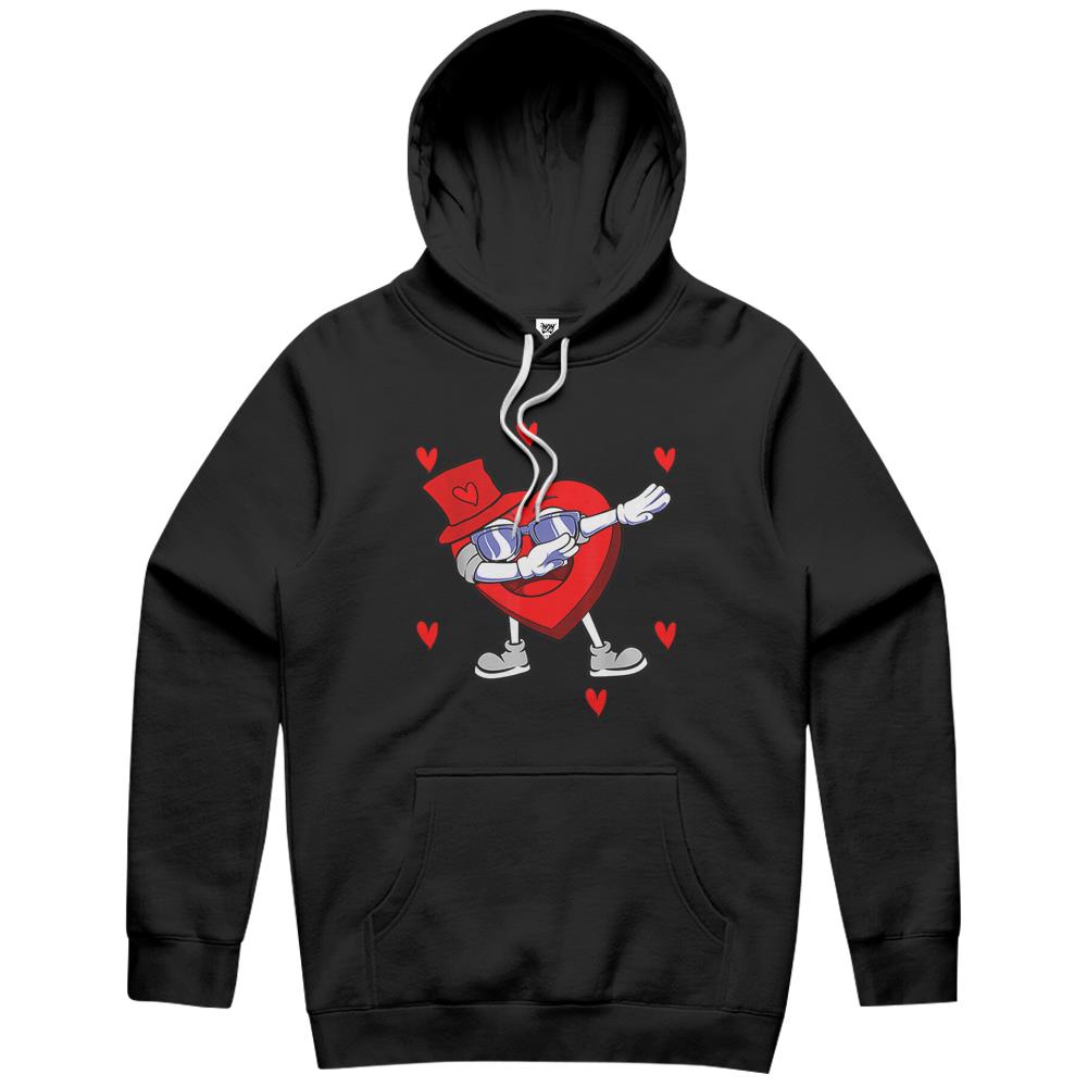 Dabbing Heart Valentines Day Kids Matching Boys Valentines Gift Hoodie