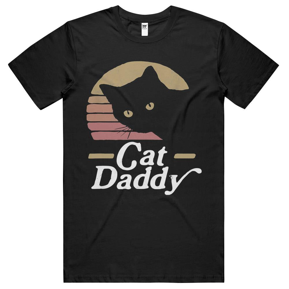 Cat Daddy Vintage Eighties Style Cat Retro Distressed T Shirts