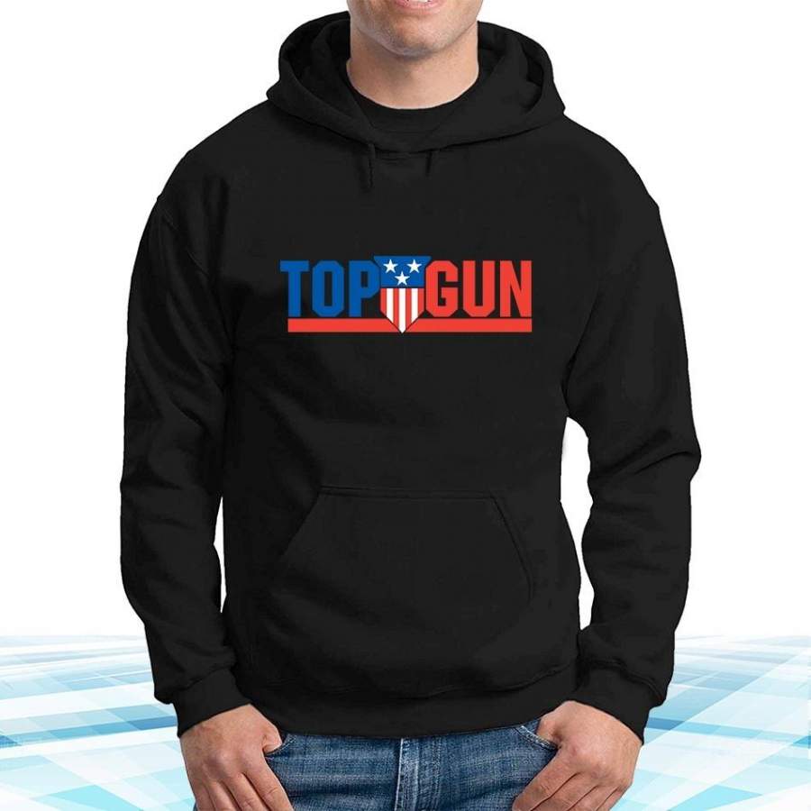 New Fashion Top Gun Printed Hoodie Mens Sports Cotton Hoodie