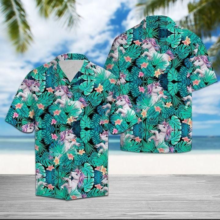 Unicorn Tropical Hawaiian Shirt | Unisex | Adult | Hw1608