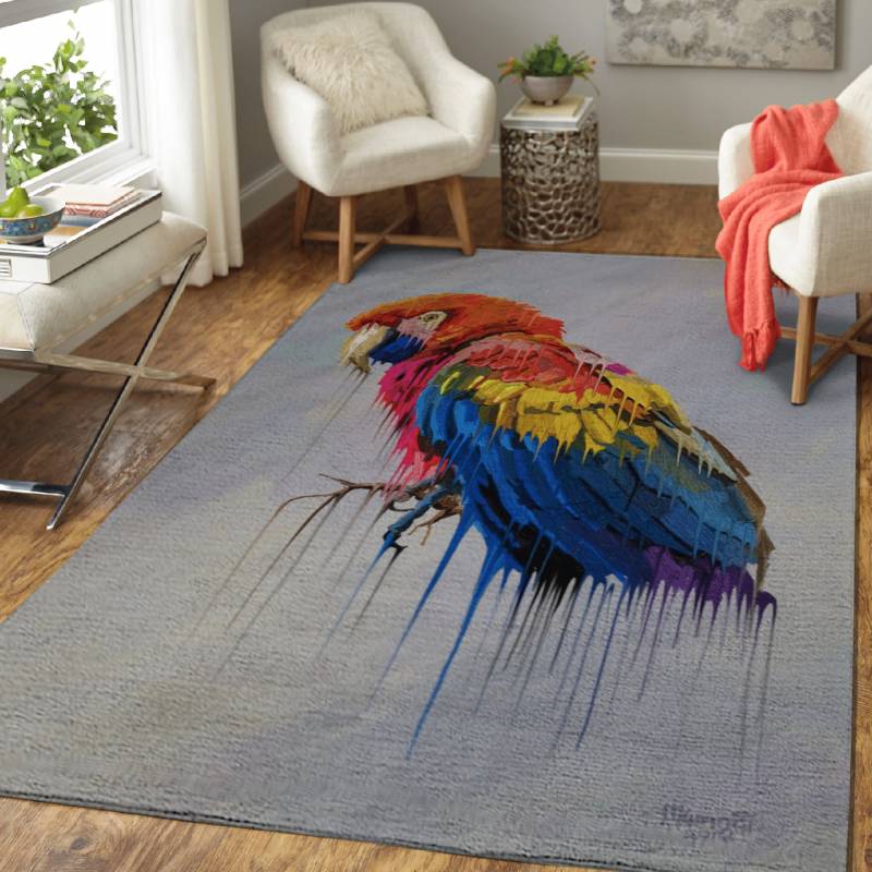 Rainbow Parrot – Animals Area Rug Carpet