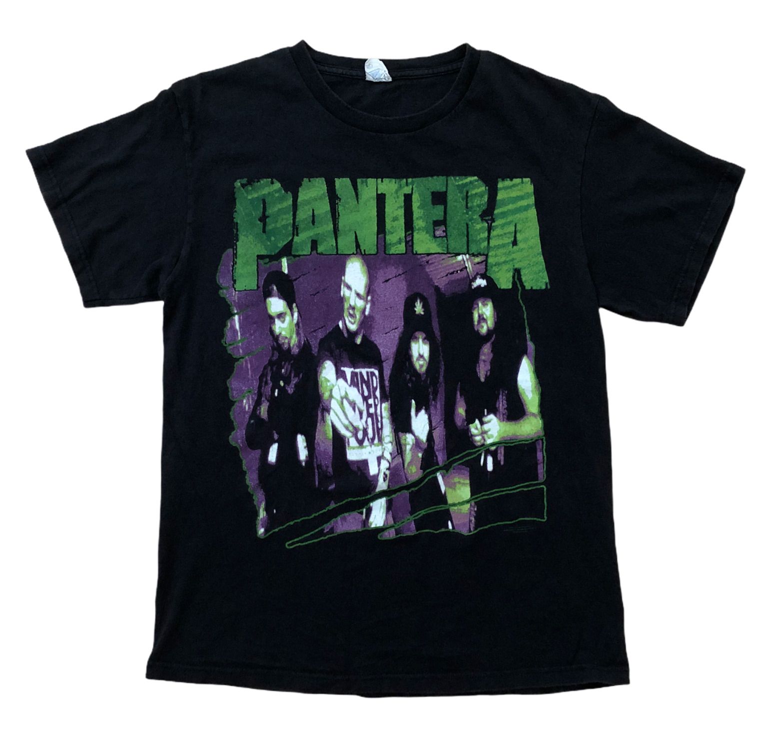 Pantera Vintage Metal Band Dimebag Darrell Cowboys Graphic Print Black ...