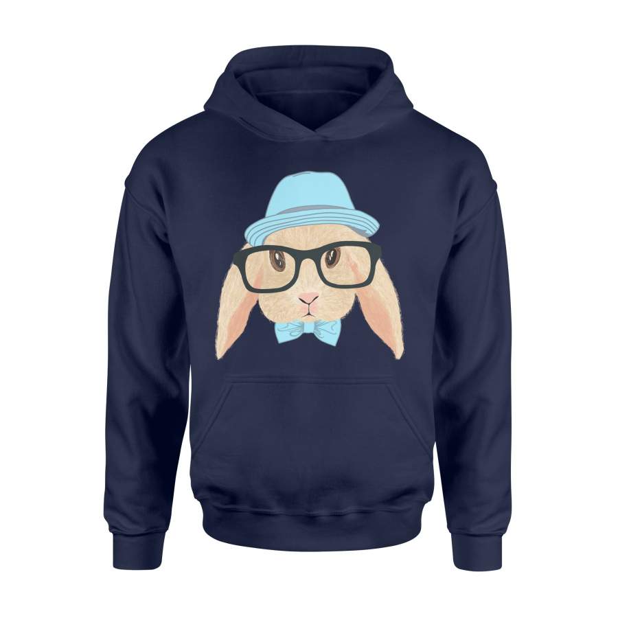 Cute Hipster Easter Bunny Funny Rabbit For Boys Hoodie