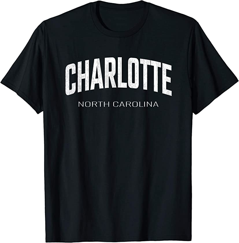 Charlotte North Carolina NC vintage state Athletic style T-Shirt