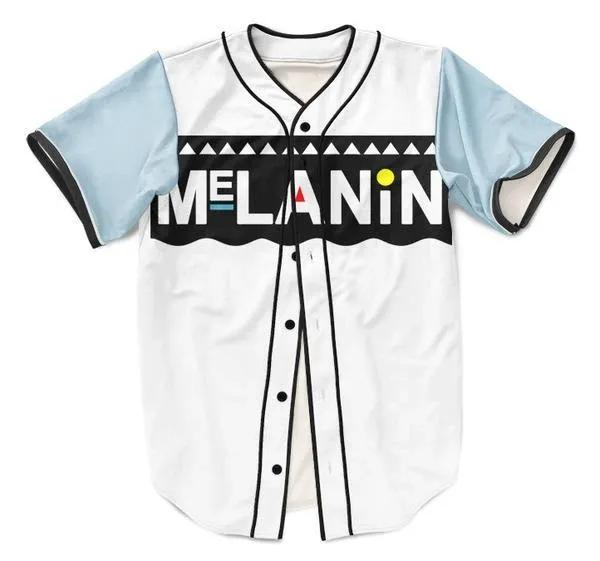 Baseball Jersey Baby Blue Melanin-Za1244