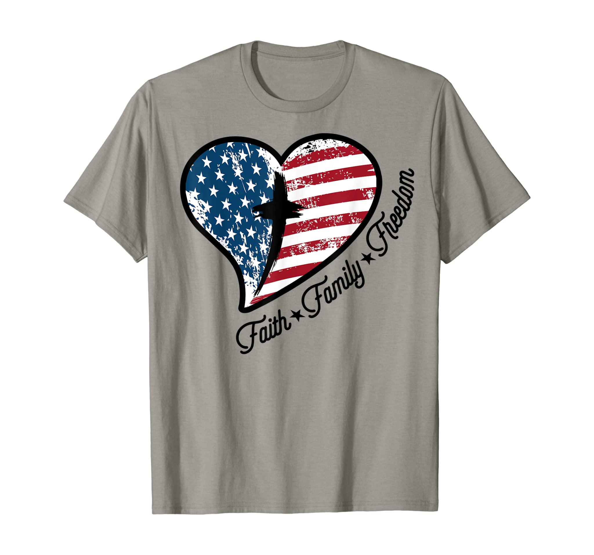 Faith Family Freedom Religious Independence Day T Shirt