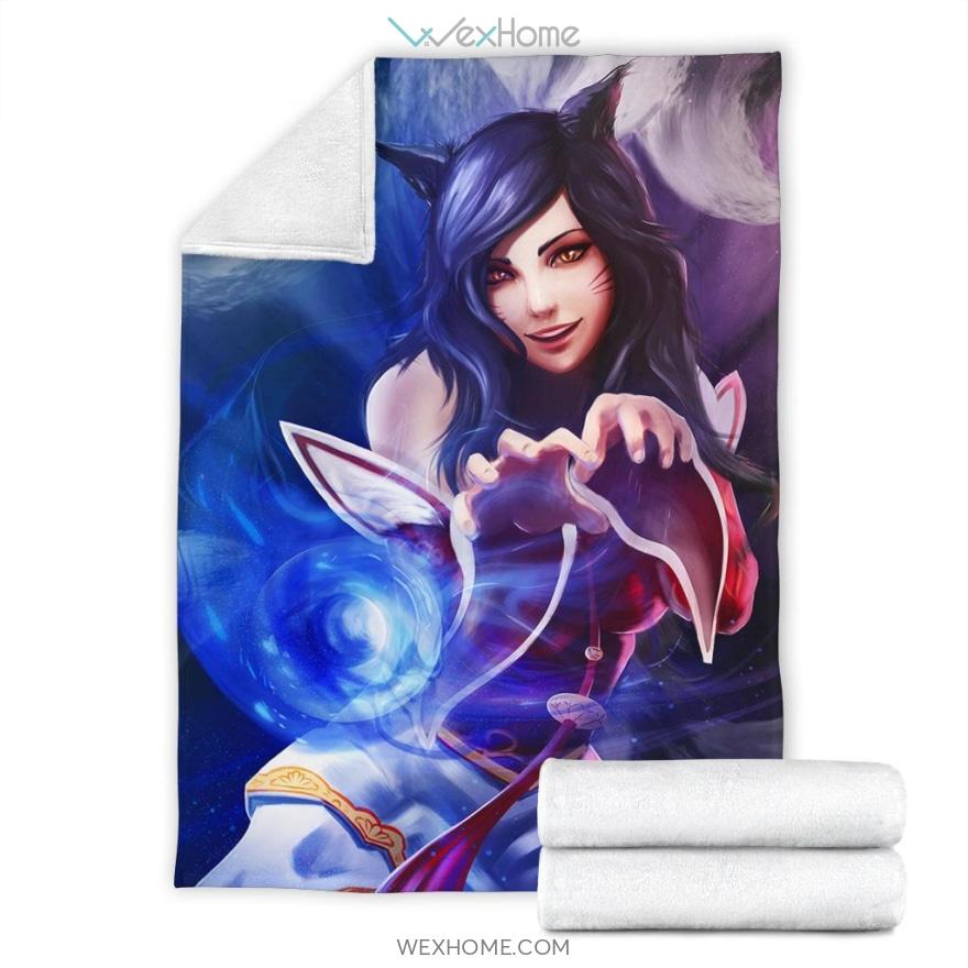 Ahri The Nine-Tailed Fox League Of Legend Premium Blanket