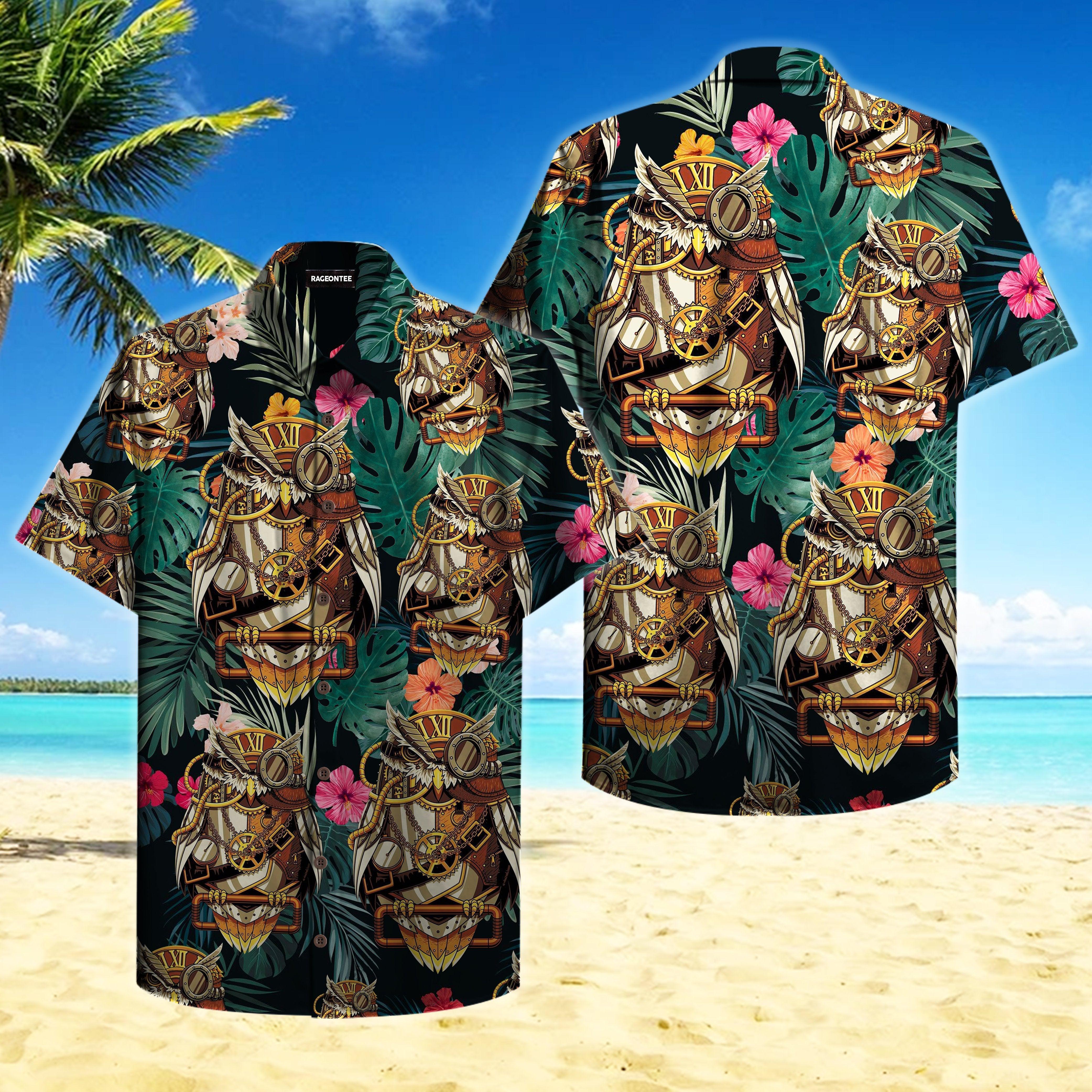 Mechanical Owl With Diamonds Hawaii Shirt For Men And Women Ha94323