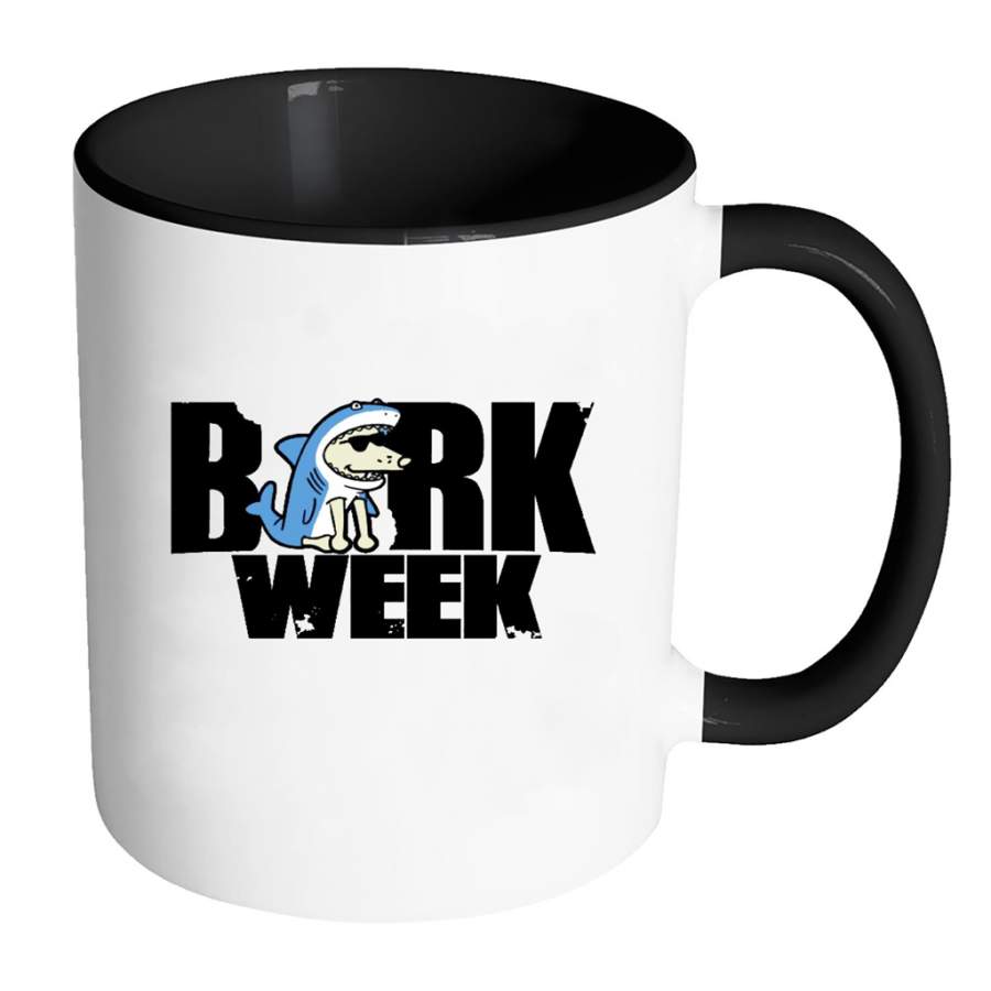 BarkWeek Shark Funny Gift – Full-Wrap Coffee Colors Accent Mug