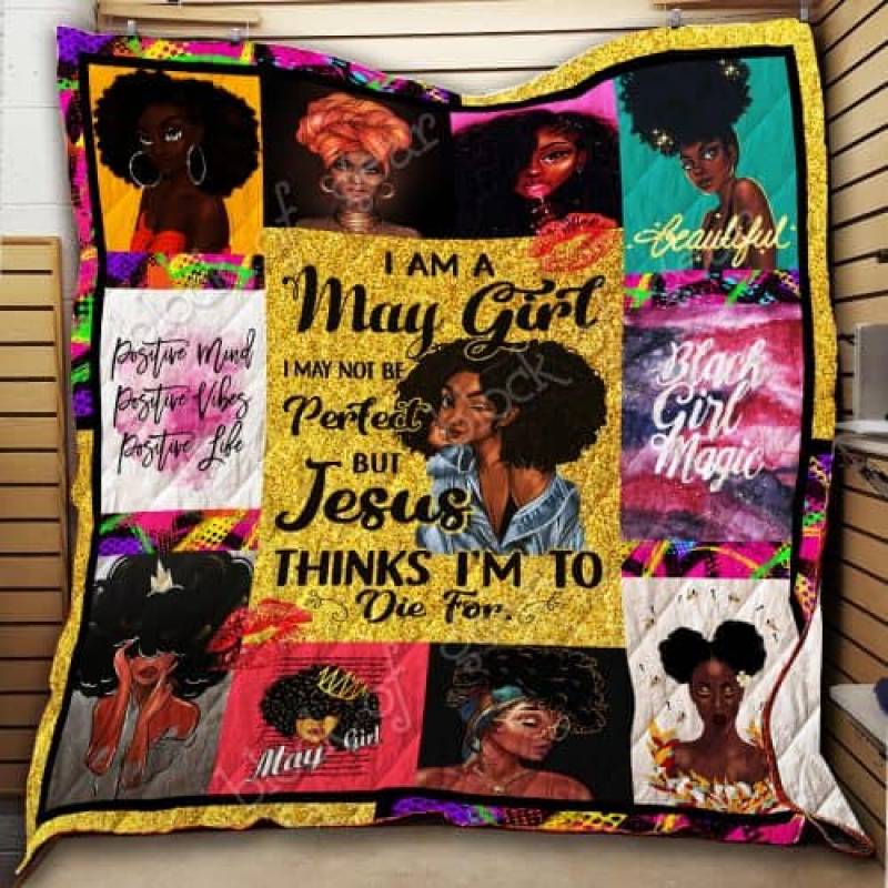 May Girl – Black Queen Quilt THH768 Block Of Gear™