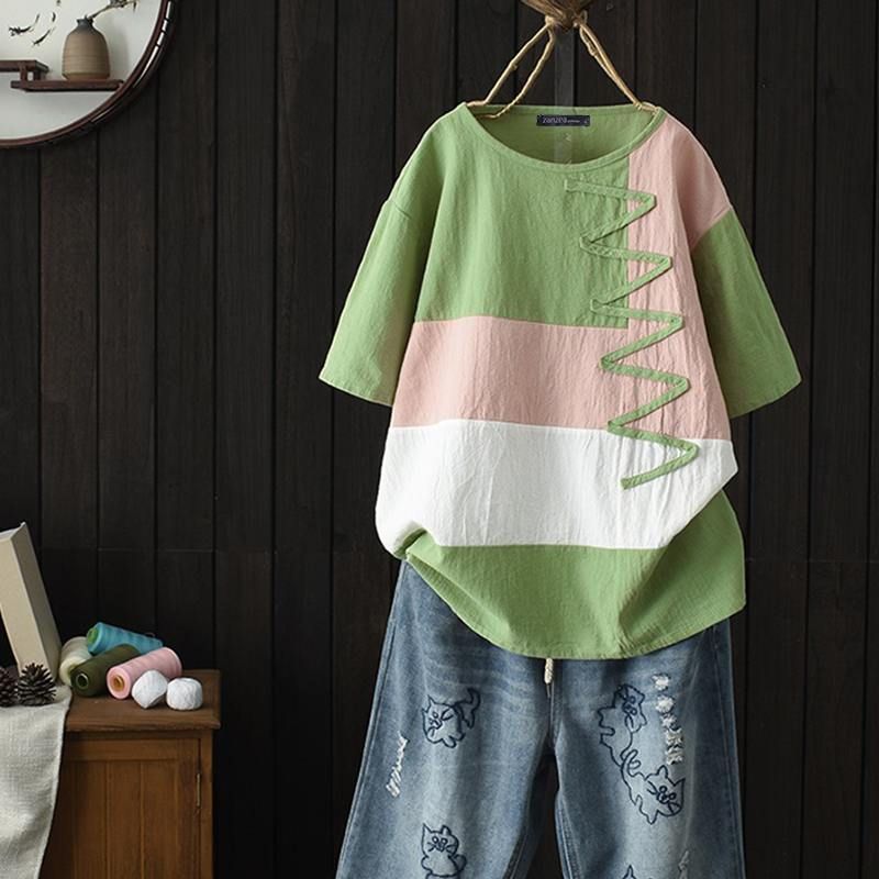 Short Sleeve Tunic Tops Vintage Shirt Robe
