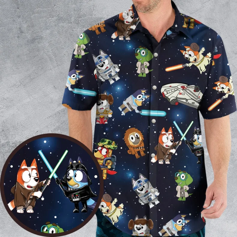 Bluey Droid Hawaiian Shirt