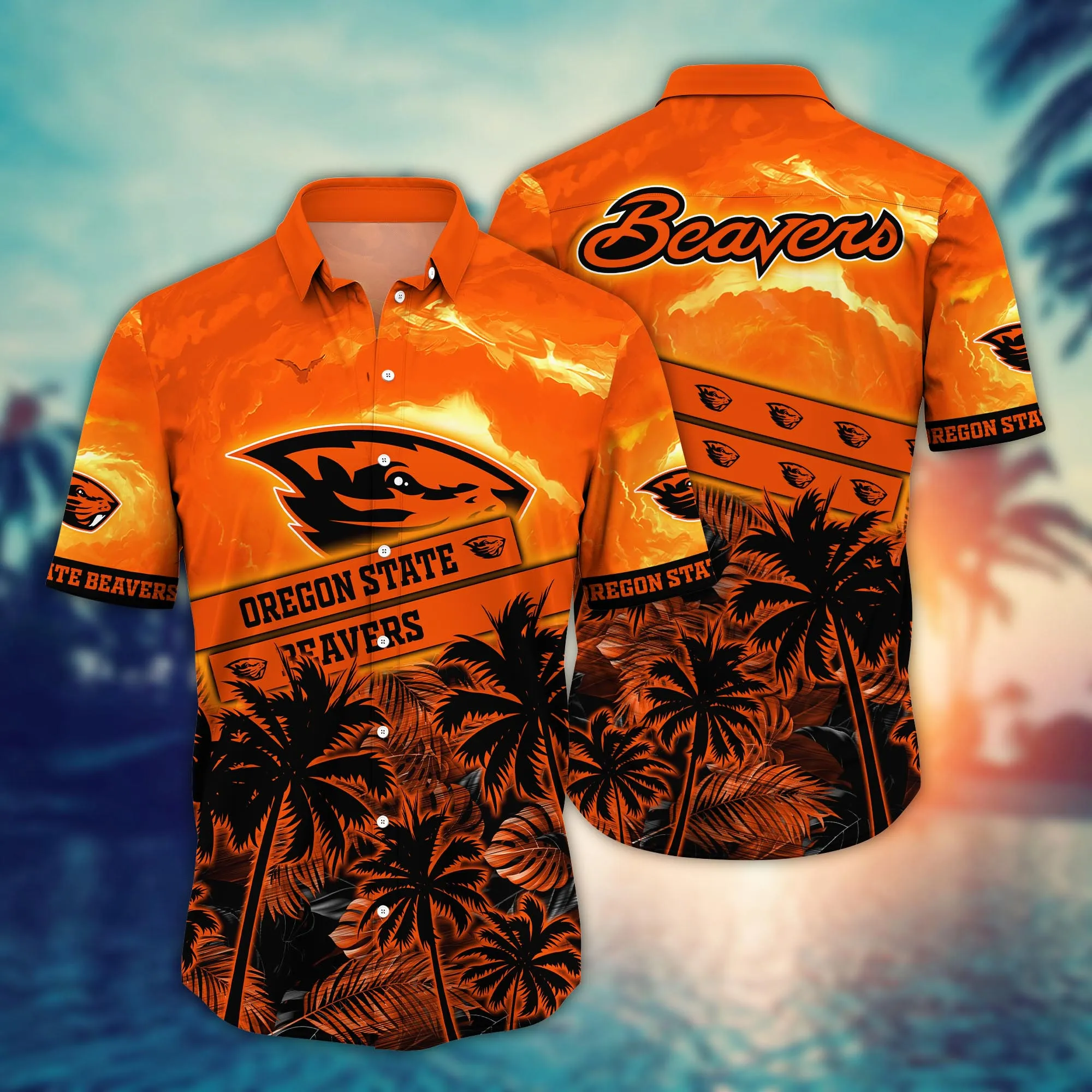 Oregon State Beavers NCAA Hawaiian Shirt Coastal Aloha Shirt