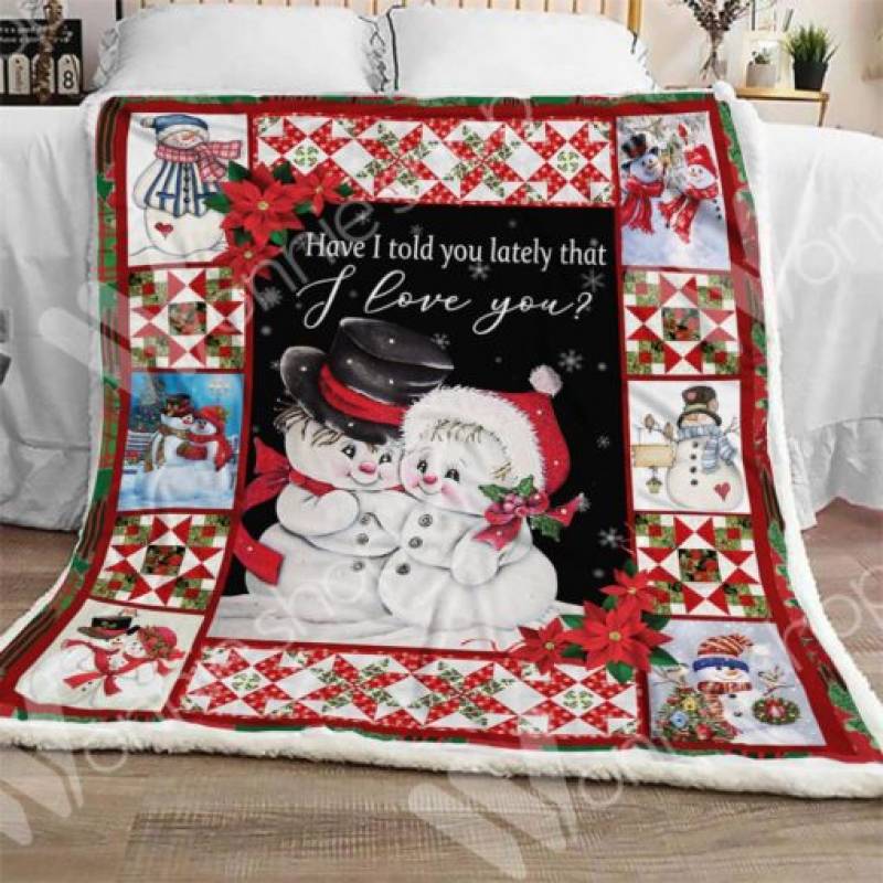 Snowman Christmas Sherpa Blanket OCT0801 90O41