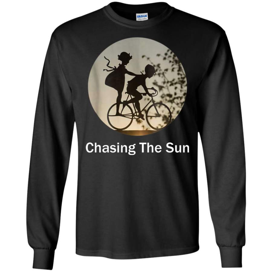 AGR Bike in Sunset with Kids on Bike Long T-shirt