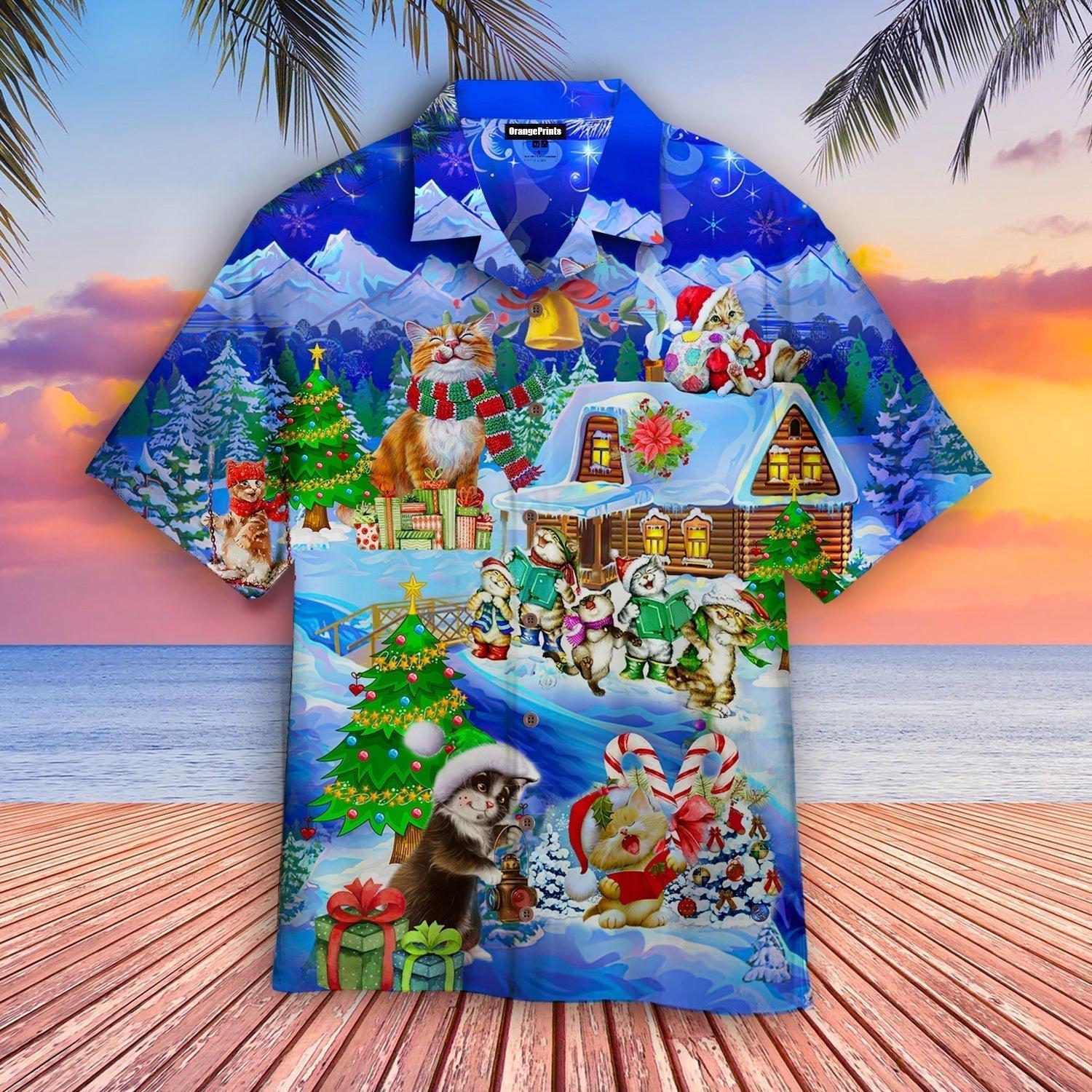 Cats Enjoy Christmas Hawaii Shirt For Men Women Ha105020