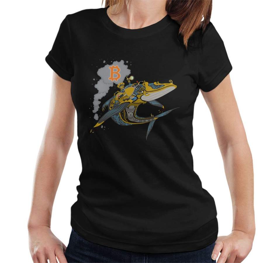 Bitcoin Steampunk Crypto Whale Women’s T-Shirt