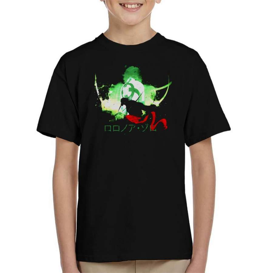 One Piece Roronoa Zoro Silhouette Kid’s T-shirt