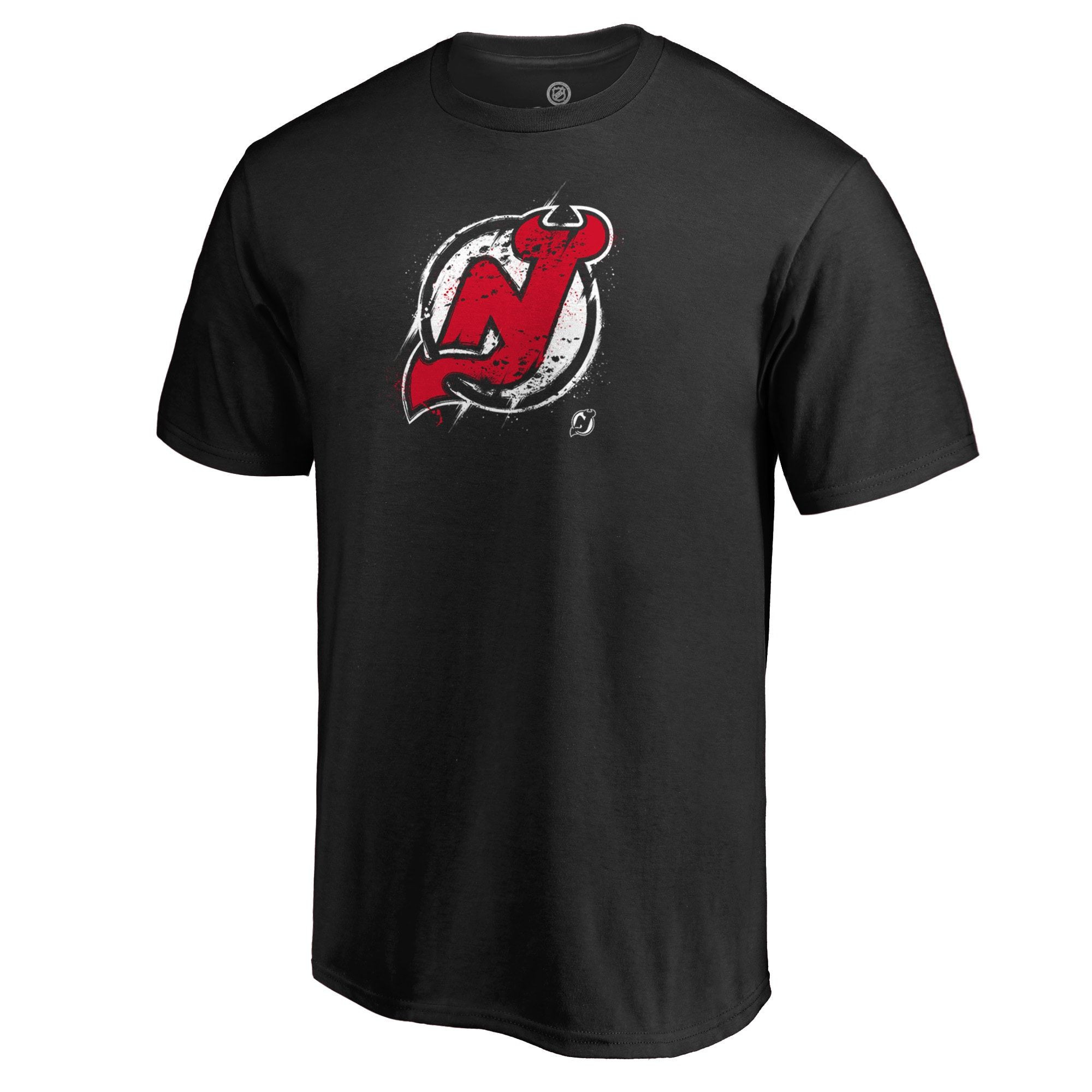 Men’S Fanatics Branded Black New Jersey Devils Splatter Logo T-Shirt