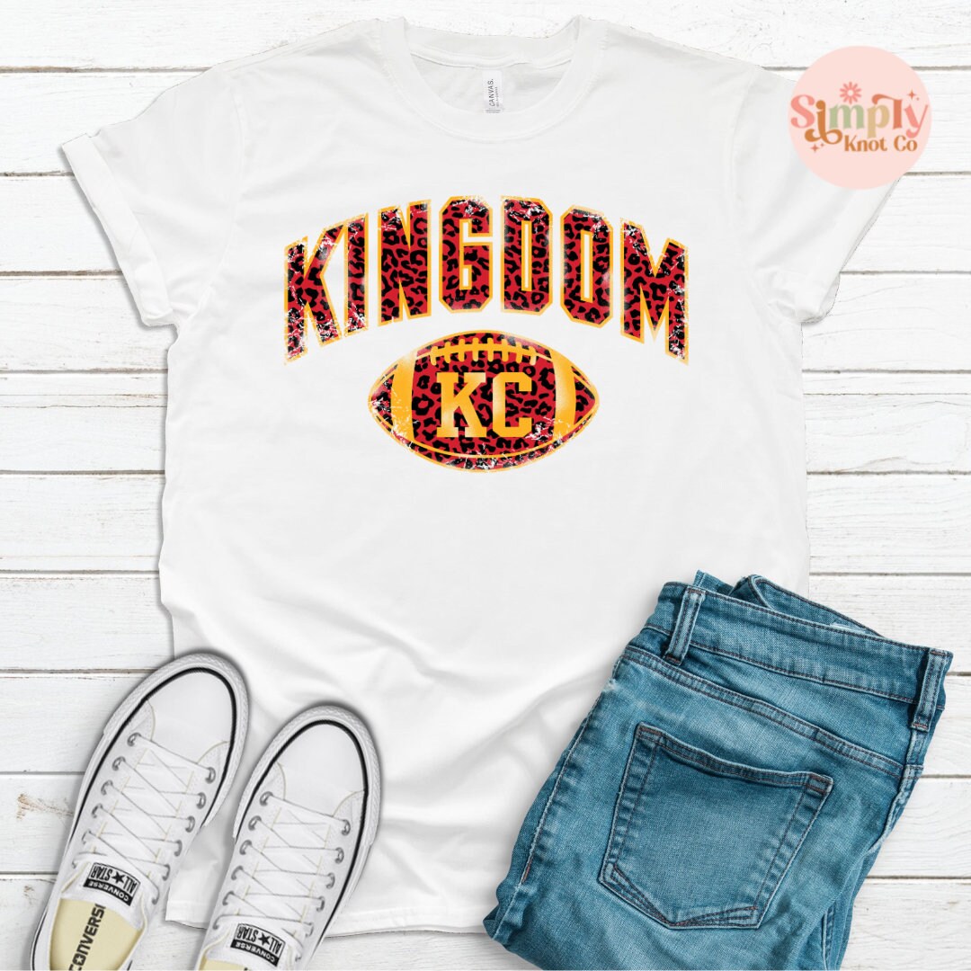 Womens Kansas City Leopard TShirt, Kansas City Kingdom Shirt, KC Kingdom T-Shirt, Kansas City Football Shirt for Women, Kansas City Game Day