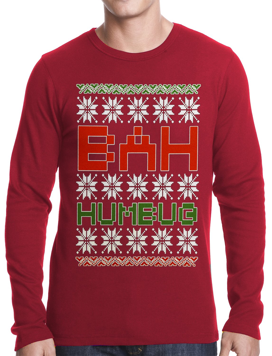 Ugly Christmas Sweater – BAH HUMBUG Thermal Shirt