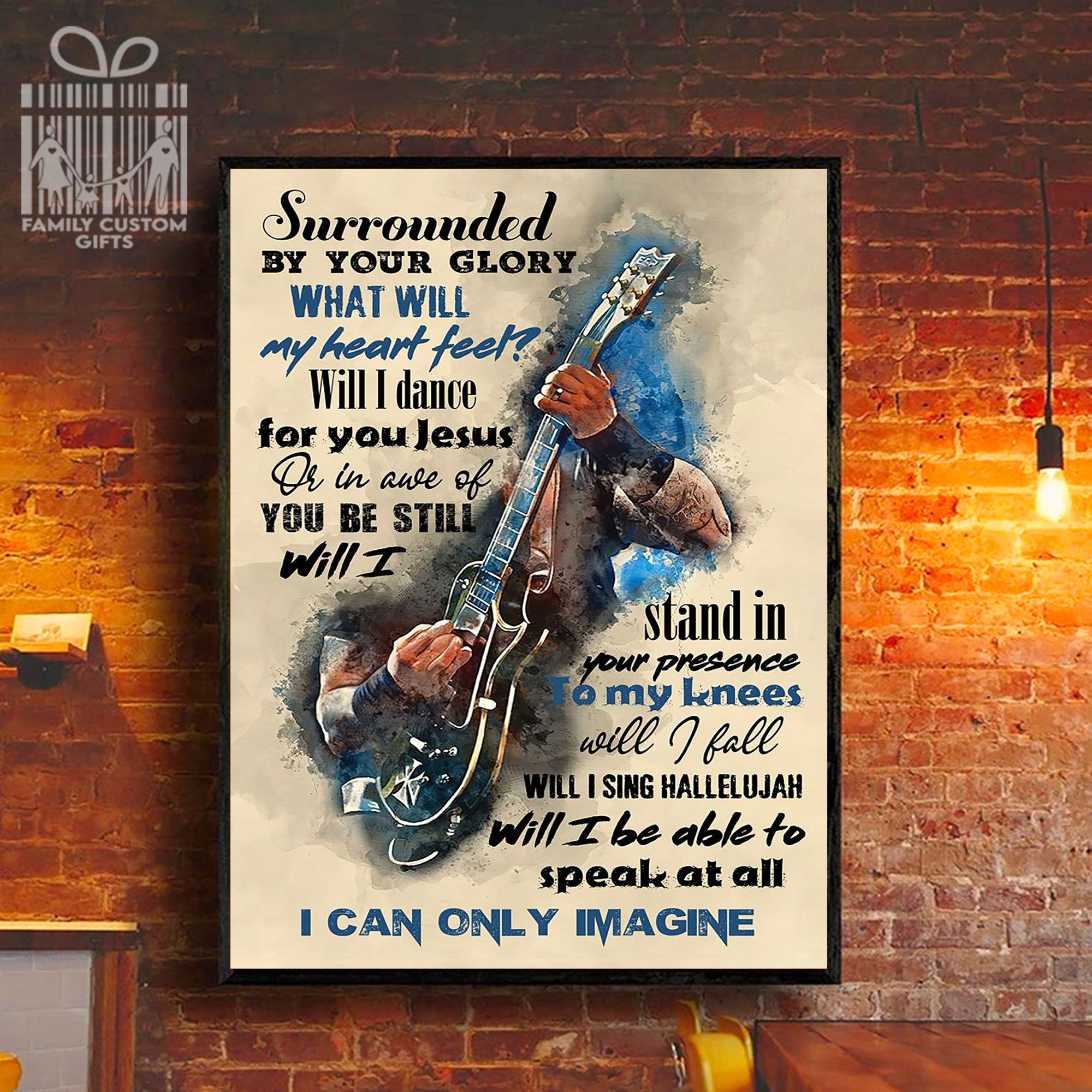 Custom Poster Prints I Can Only Imagine Lyrics Wall Art For Men Women