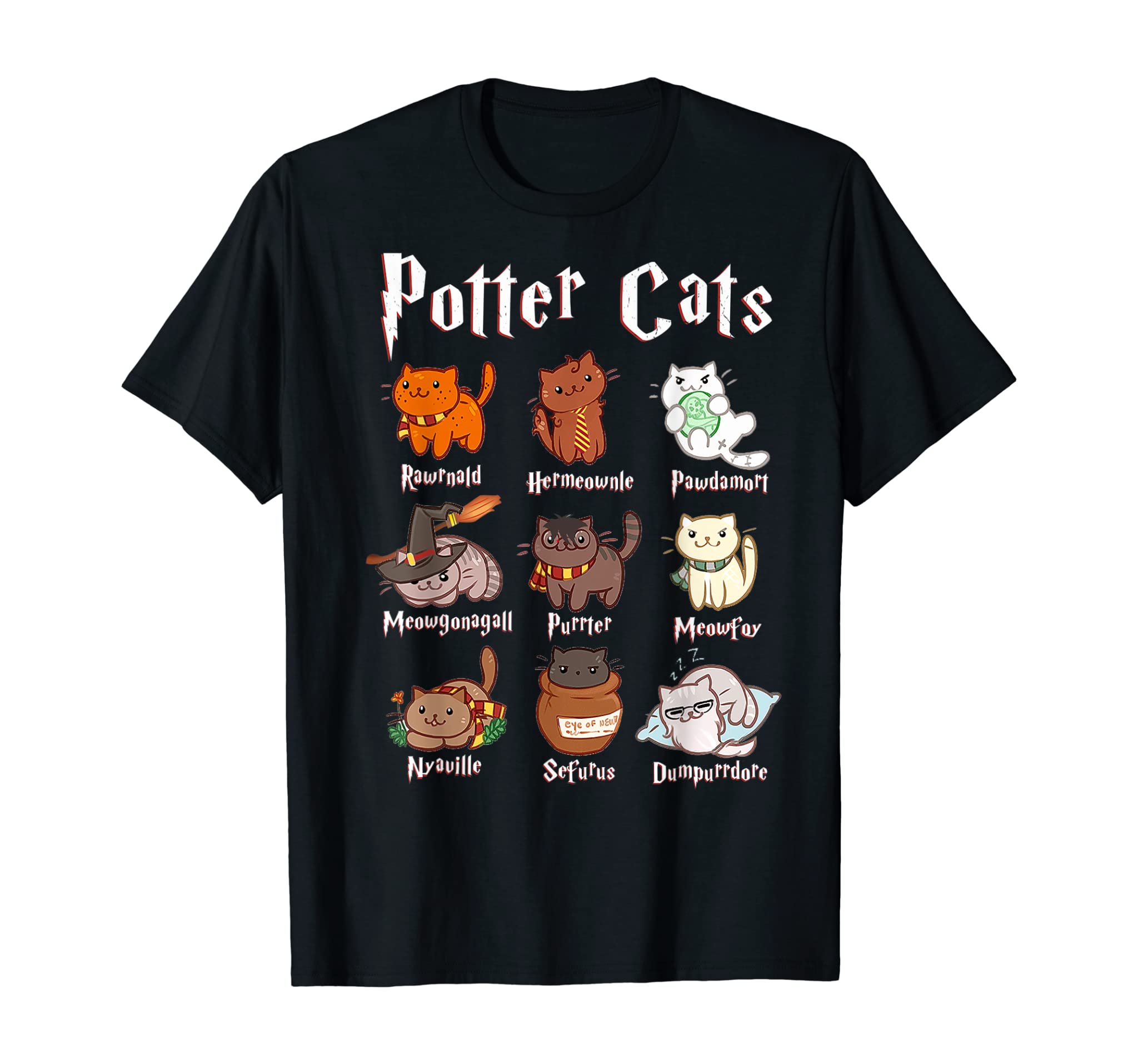 Potter Cats Shirt – Funny Gift For Cat Lovers T-Shirt