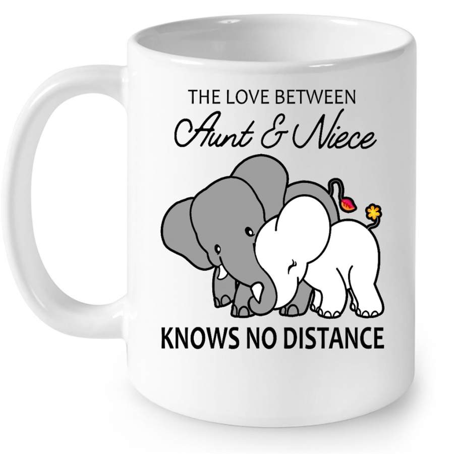 The Love Between Aunt And Niece Knows No Distance Elephant Lover W – Full-Wrap Coffee White Mug