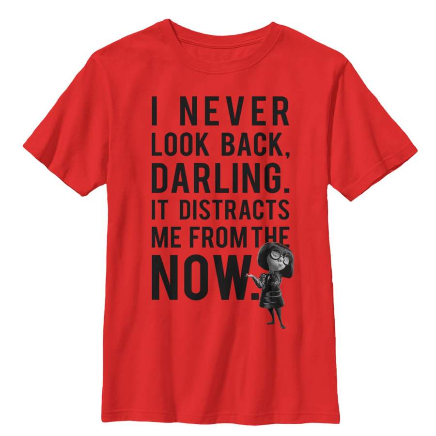 The Incredibles Boy’s Edna Mode Never Look Back  T Shirt