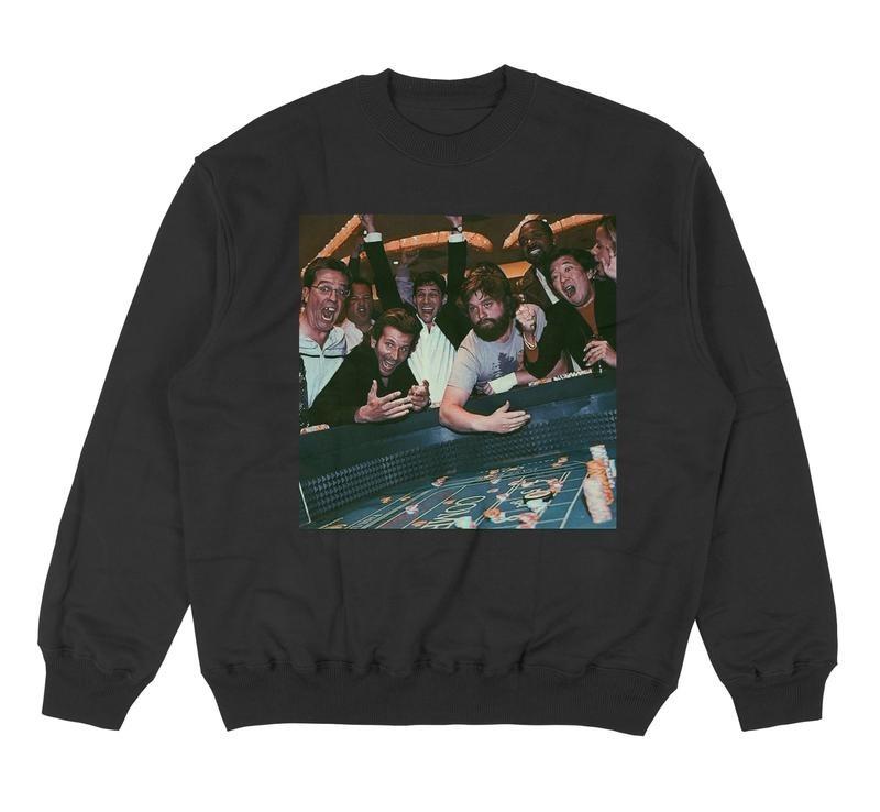 Vintage The Hangover Playing Poker Crewneck Sweatshirts, Funny The Hangover Movie Tee Gift For Boyfriend Menswear Top Streetwear