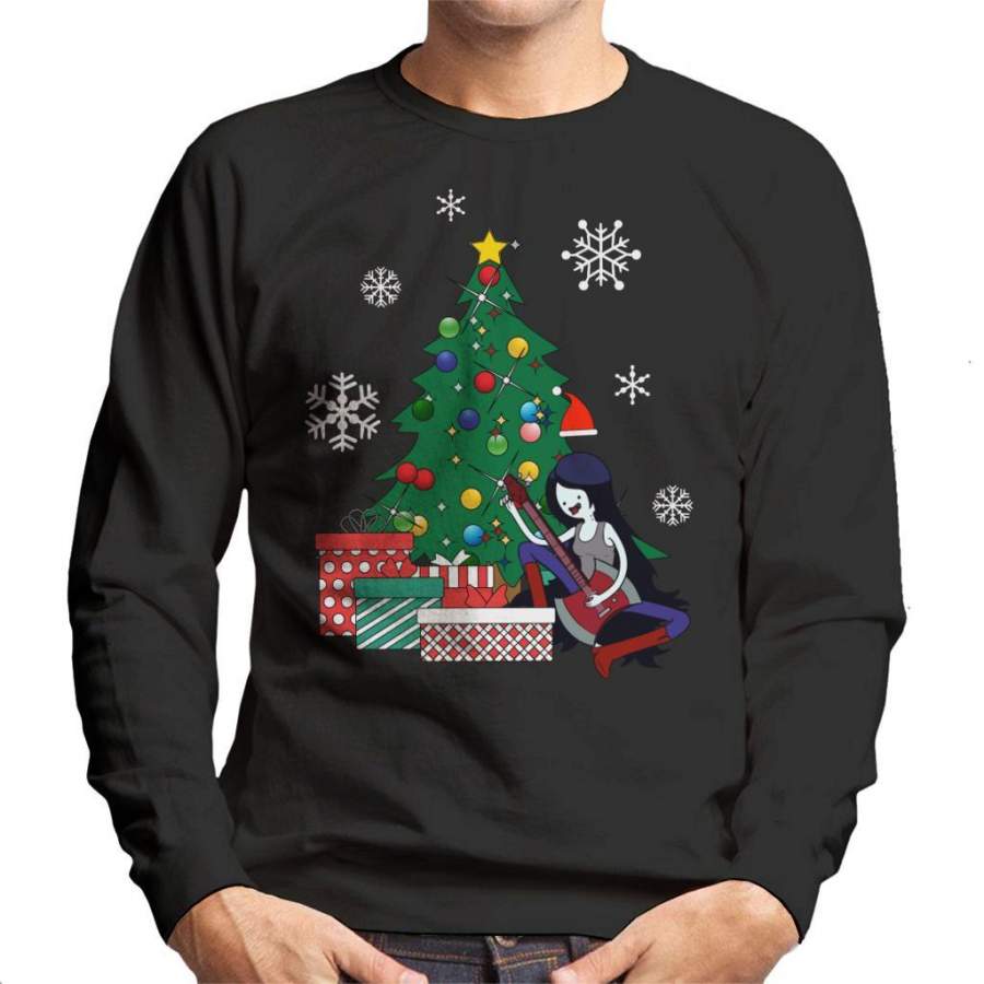 Marceline The Vampire Queen Around The Christmas Tree Men’s Sweatshirt