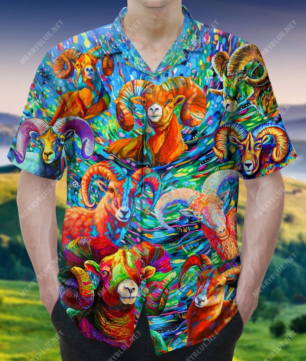 Amazing Goats Make Me Happy Unisex Hawaiian Shirt