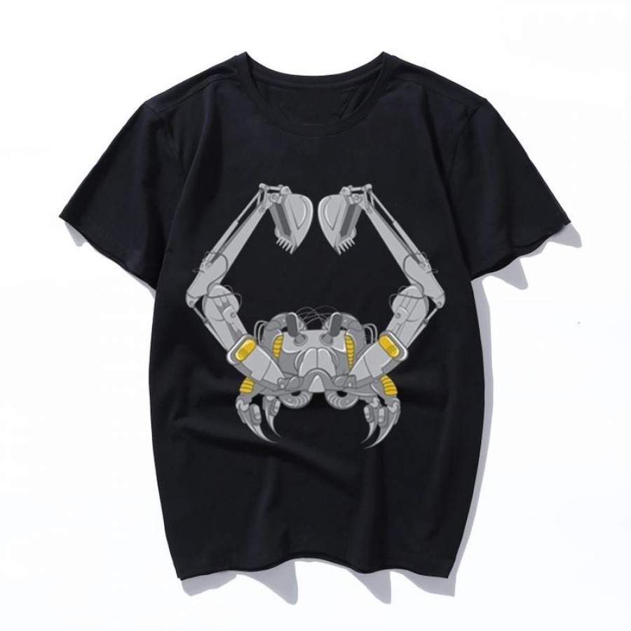 Crab Digger T Shirt Harajuku T Shirt Men Hip Hop T-Shirt Streetwear Summer Cotton Tshirt Short Sleeve Print Tops Tees