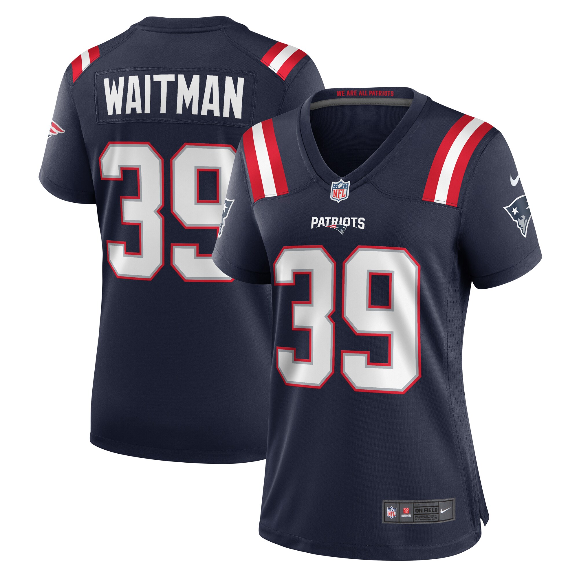 Corliss Waitman New England Patriots Women's Team Game Jersey – Navy