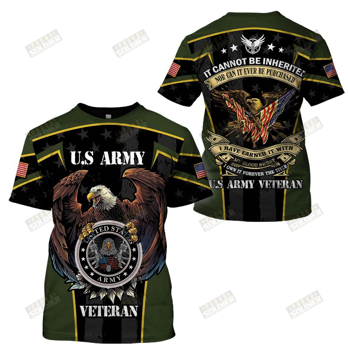 3D All-Over Printed “Us Army Veteran” (Hc-Hg54)