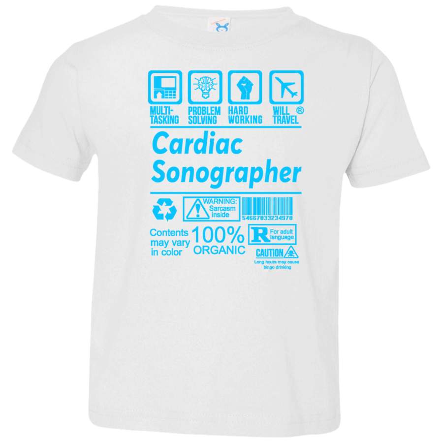 AGR CARDIAC SONOGRAPHER SOLVE PROBLEMS DESIGN Toddler Jersey T-Shirt