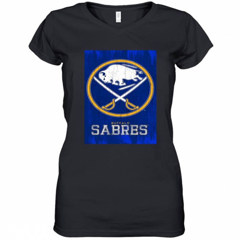 International Buffalo Sabres Logo Wall Women’s V-Neck T-Shirt