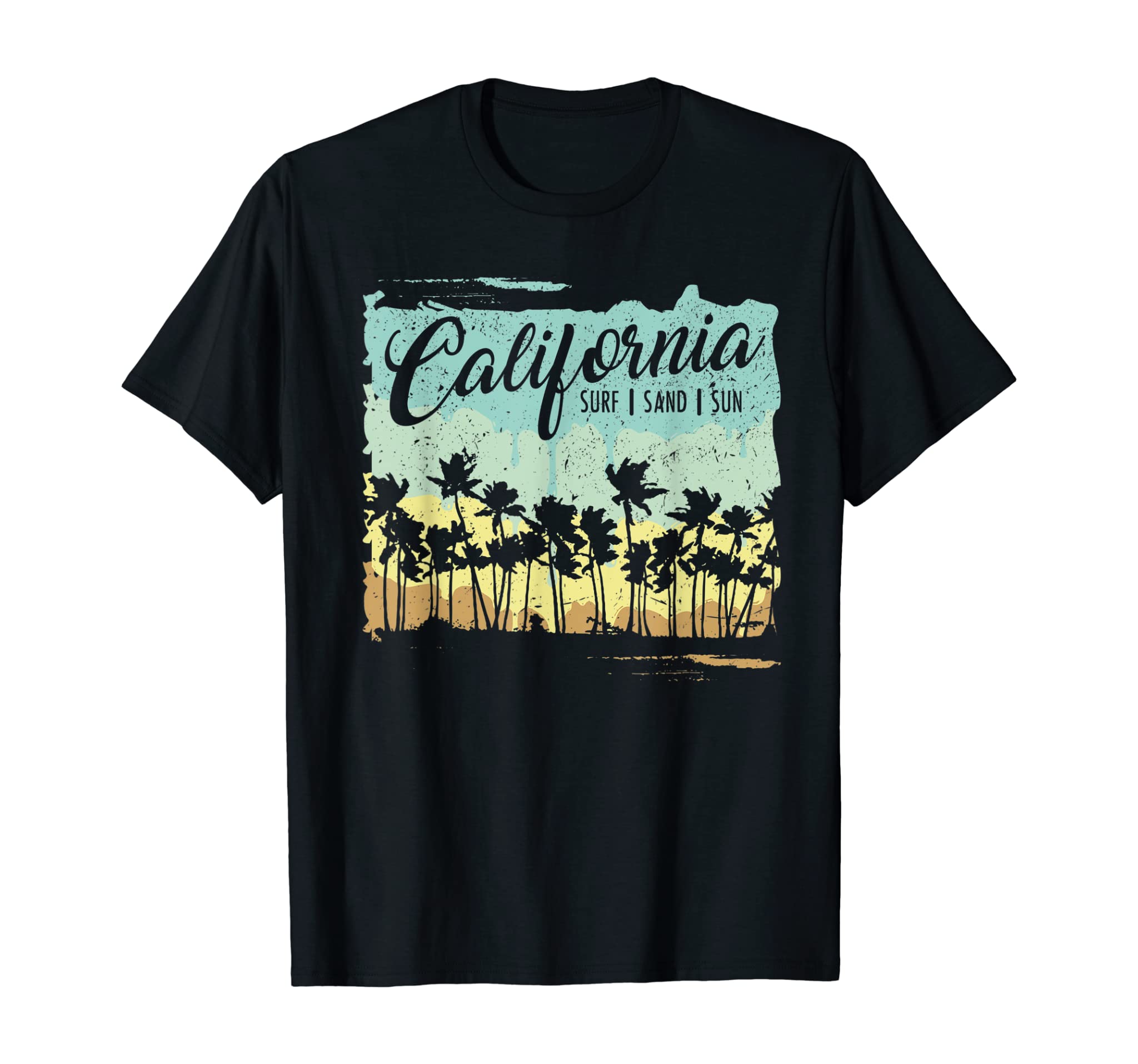 California – Surfing Beach Summer Vintage Retro Surf Gift T-Shirt