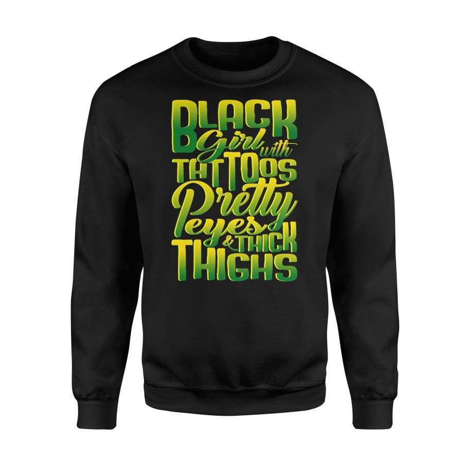 Plus size – Black girls with tattoos and thick thighs – Standard Fleece Sweatshirt