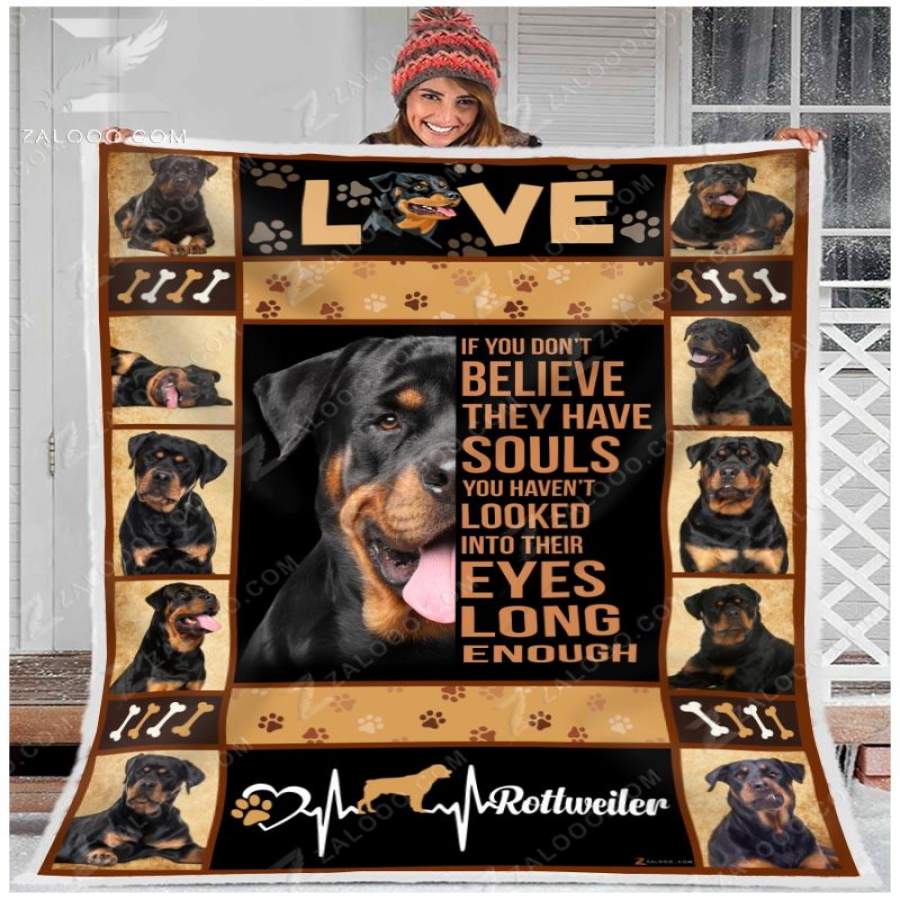 Zalooo – Fleece Blanket – ROTTWEILER – If you don’t believe they have souls