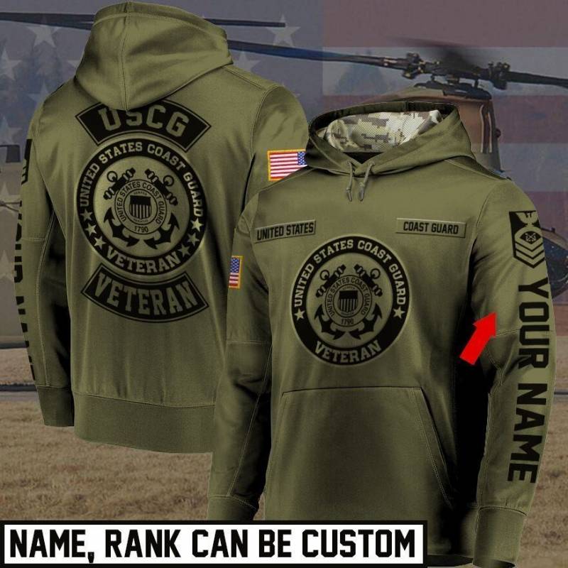 United States Coast Guard Pullover Hoodie Customize 1