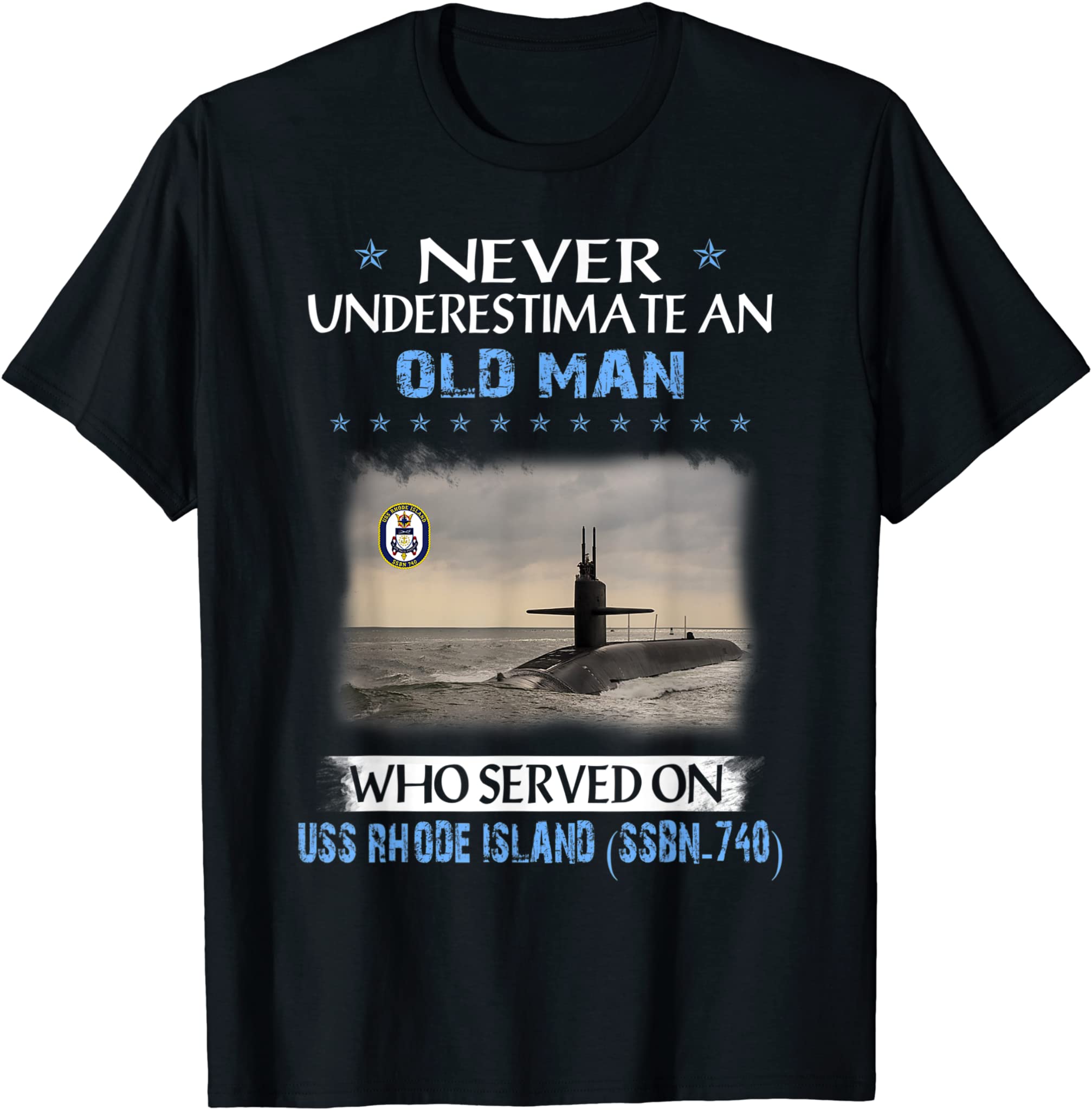 USS Rhode Island SSBN-740 Submarine Veterans Day Father Day T-Shirt