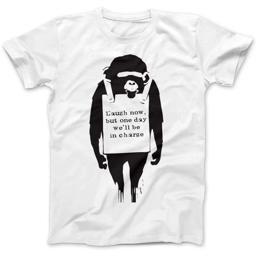 Banksy Monkey Men’S Cotton T-Shirt Panda Girl With Balloon Banksey