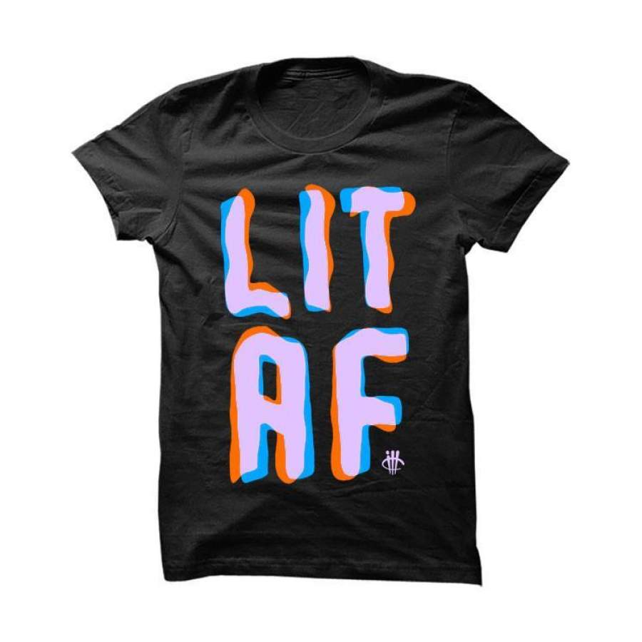 Urban Alternative Black T Shirt (Lit af – Candy)