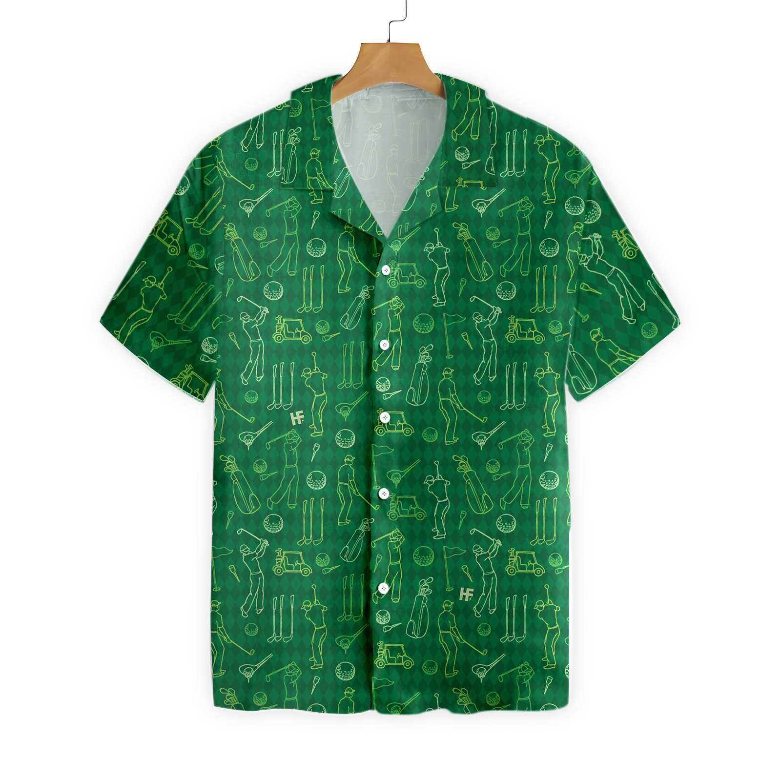 Various Golf Icons Pattern Ez14 0601 Hawaiian Shirt