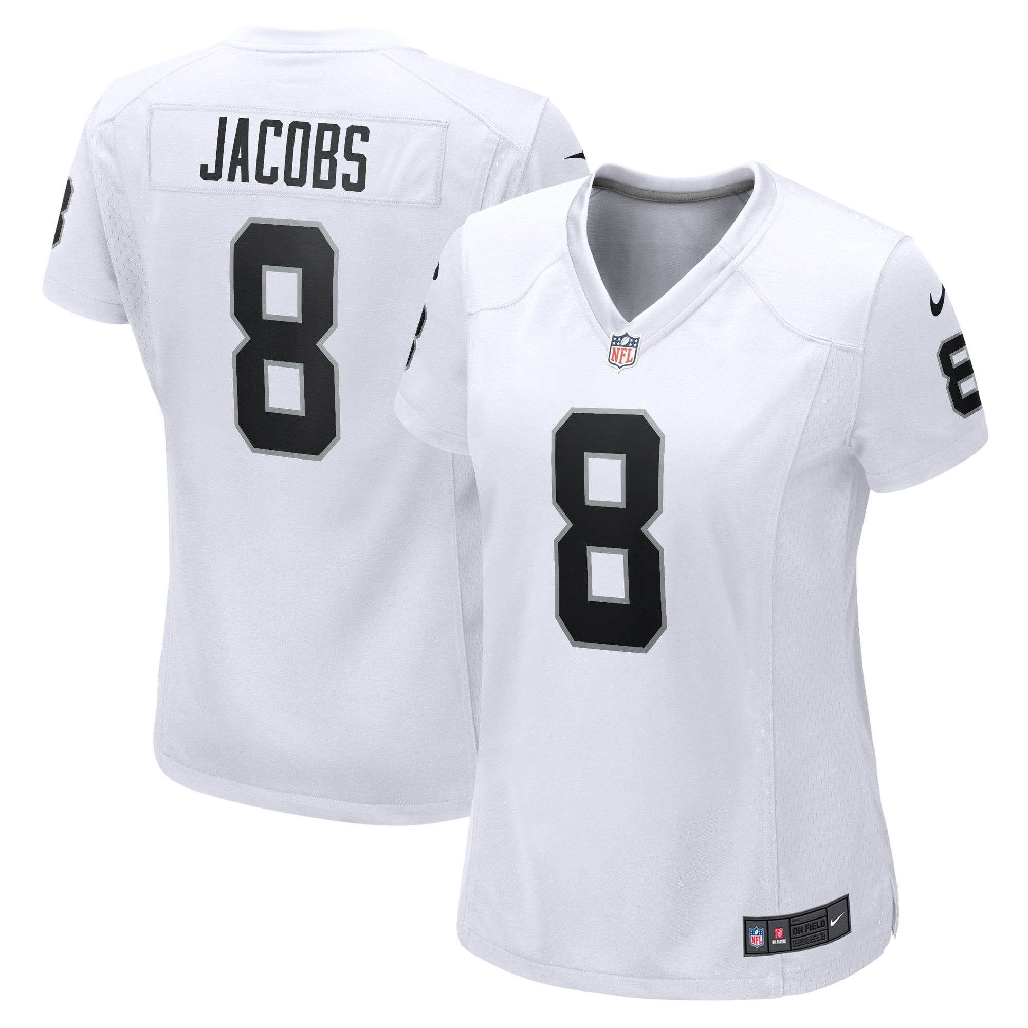 Women’s Las Vegas Raiders Josh Jacobs White Game Player Jersey